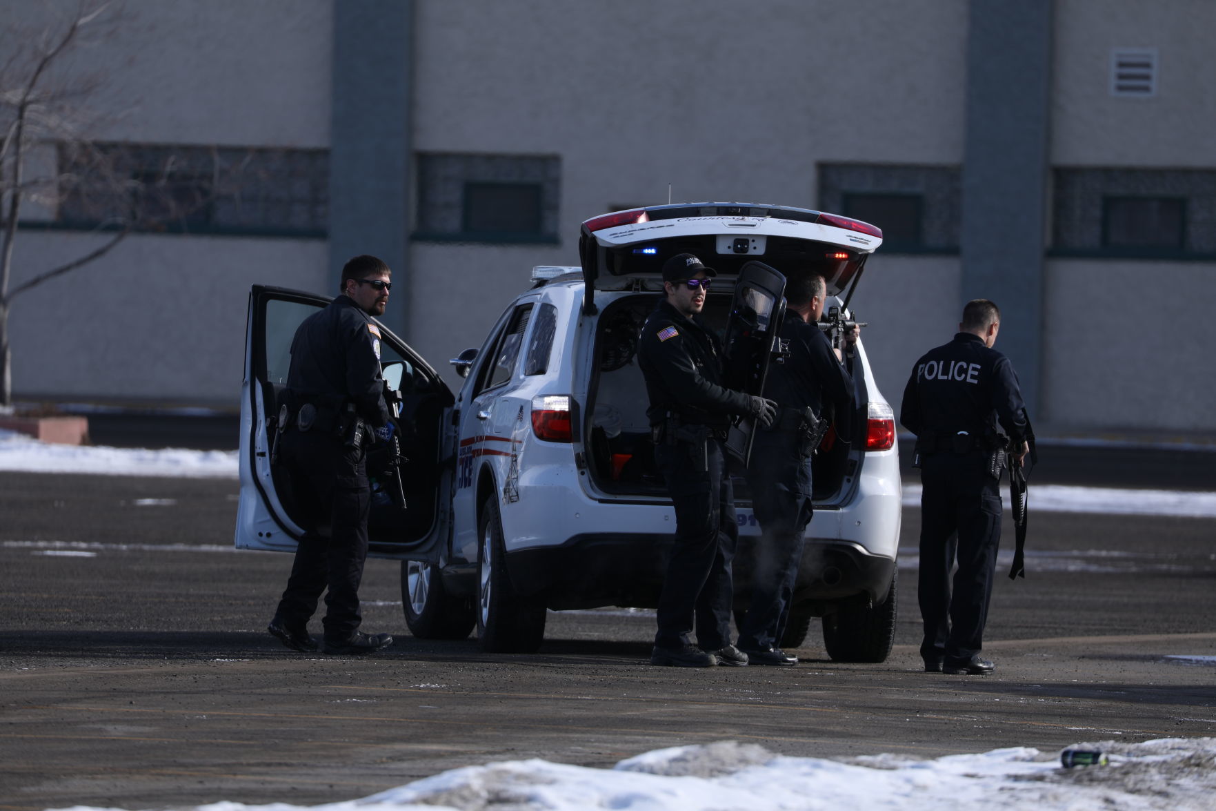 Police arrive on scene